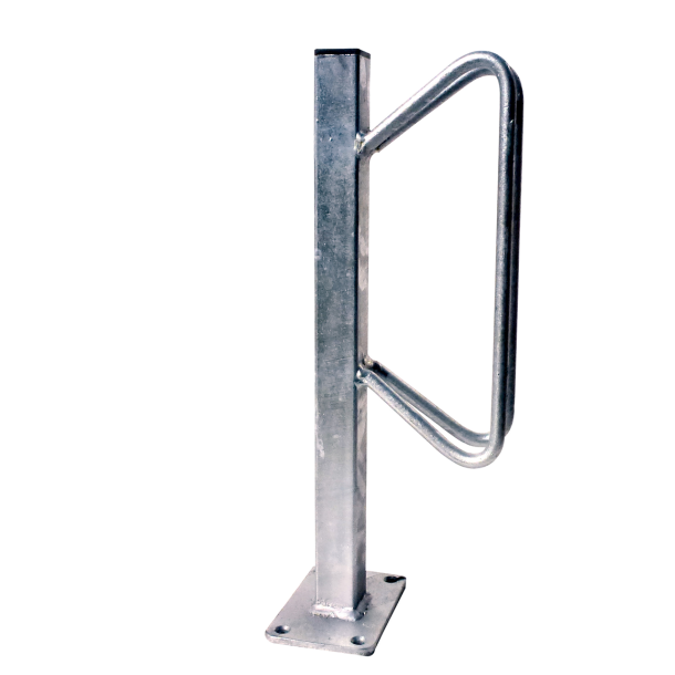 Bicycle rack - Individual stands | Individual stand for plugging downPlugging plate 100 x 150 mm, 4 holes  10 mm | one-side parking